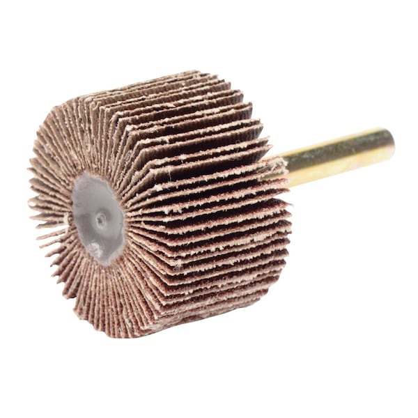 Weiler 1-1/2" x 1" Tiger Coated Abrasive Flap Wheel, 1/4" Stem, 60AO 52009 - main